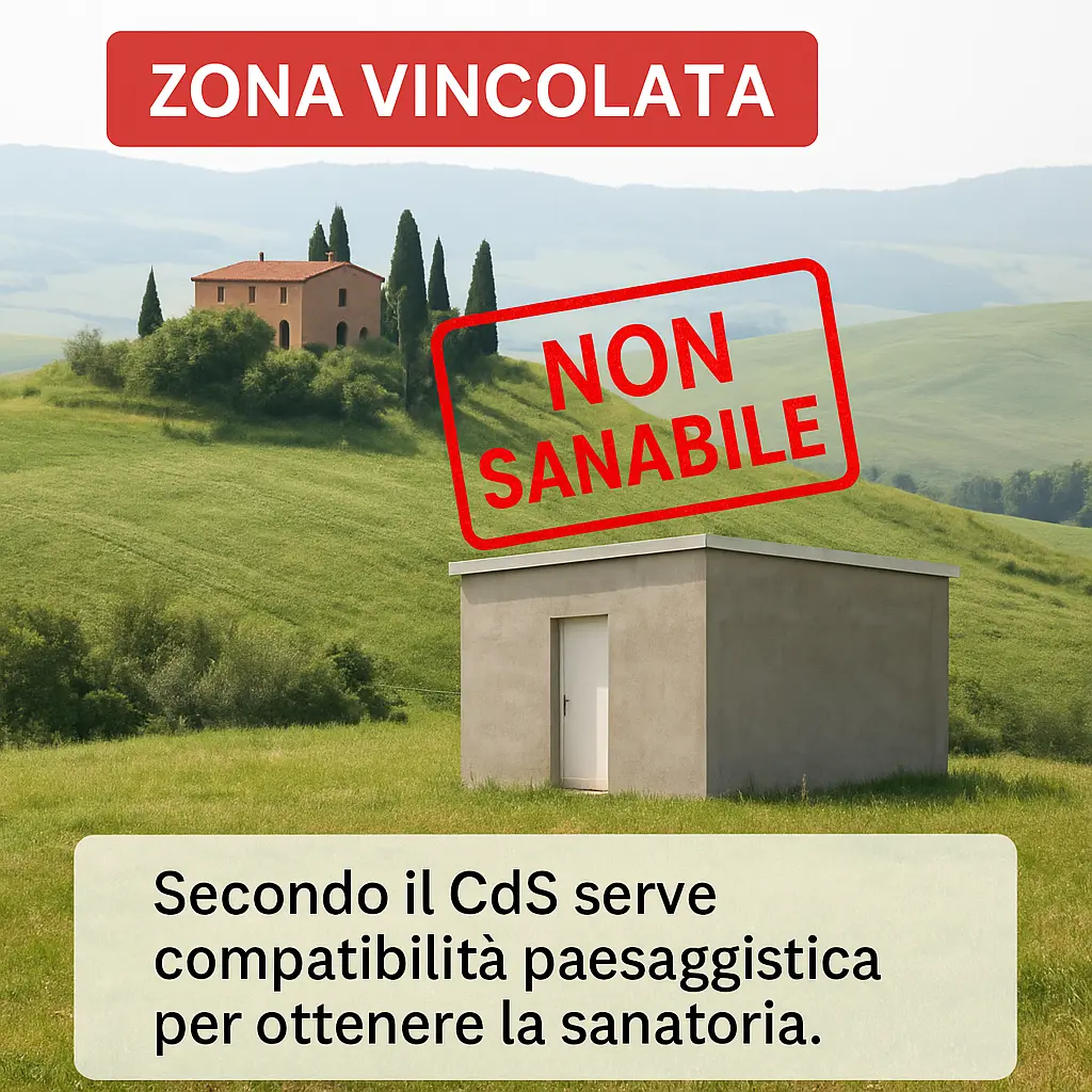 Sanatoria edilizia in area vincolata: cosa dice il Consiglio di Stato sulla compatibilità paesaggistica